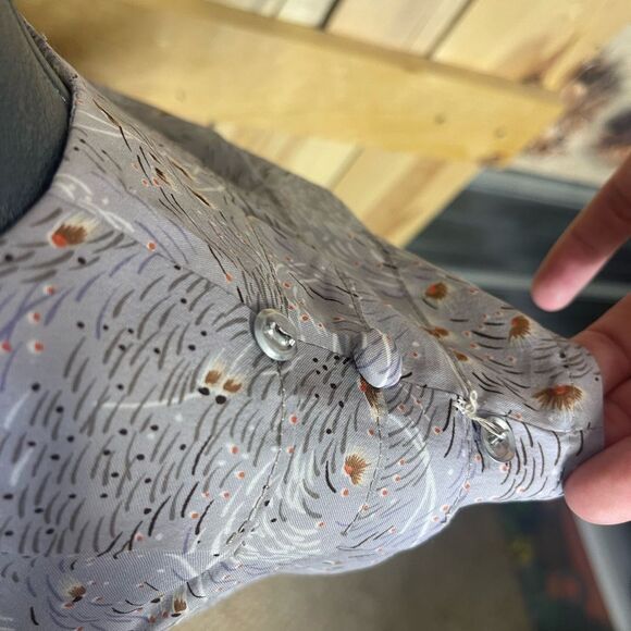 Vintage 1950s 1960s pattern midi dress womens tailored bell housewife hi low - Picture 3 of 12